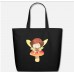 Fairy Elf Magic Fairy Tale Girl Mushroom Book Black Eco-Friendly Tote Bag